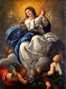 NUVOLONE Carlo Francesco 1609-1702,Assunzione della Vergine con putti,Casa d'Aste Arcadia 2024-04-17