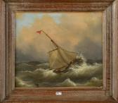 NUYEN Wijnand Jan Joseph 1813-1839,Bateau dans la tempête,VanDerKindere BE 2015-05-12