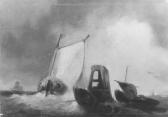 NUYEN Wijnand Jan Joseph 1813-1839,Fischerboote auf bewegter See,Lempertz DE 2003-11-15