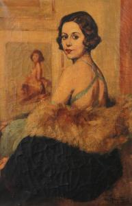 NUYTTENS Josef Pierre 1885-1960,Portrait of a Society Beauty,Jackson's US 2021-07-14