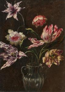 Nuzzi Mario 1603-1673,Stillleben mit Tulpen in einer Glasvase,Van Ham DE 2024-01-30