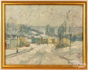 NYE Edgar Hewitt 1879-1943,winter landscape,Pook & Pook US 2023-04-13