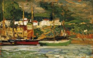 NYILASY Sandor 1873-1934,Sailing Boats in the Port (Raguza),Kieselbach HU 2004-12-10