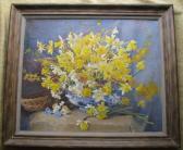 O BRIEN G.M,Still life daffodils and other flowers in vase nex,Windibank GB 2009-03-14