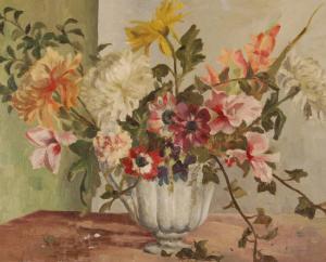 O BRIEN G.M,Still life study, flowers in a vase,Burstow and Hewett GB 2007-09-26