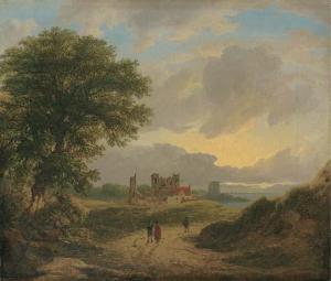 O'CONNOR James Arthur,A view of Bullock Castle and Bawn, Dalkey, Co. Dub,1830,Christie's 2003-05-15
