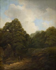 O'CONNOR James Arthur 1792-1841,Figures in Conversation in a Woodland,Adams IE 2023-12-06