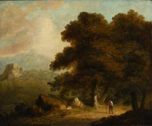 O'CONNOR James Arthur 1792-1841,Wooded Mountain Landscape with Figure on a Path,Adams IE 2024-03-27