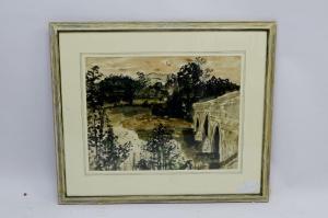 O'CONNOR SCORROR John 1913-2004,river with bridge,Smiths of Newent Auctioneers GB 2023-01-05