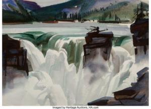 O HARA Eliot 1890-1969,Athabasca Falls, Jasper National Park,Heritage US 2021-06-10