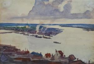 O HARA Eliot 1890-1969,THE VOLGA AND OKA RIVER (NIJNI - NOVGAROD),1929,Potomack US 2019-09-28
