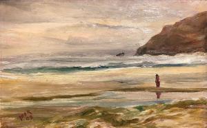 O'KEEFFE Alfred Henry 1858-1941,Otago Coastal Scene,1908,International Art Centre NZ 2020-04-01