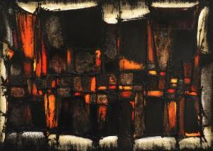 O LOUGHLIN GEOFF 1923,Burnt Landscape,1969,Leonard Joel AU 2012-10-07