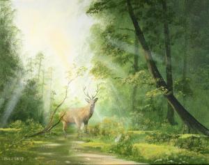 O'MALLEY Cathal,Forest Stag,Gormleys Art Auctions GB 2015-04-14