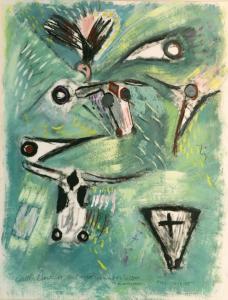 O'MALLEY Tony 1913-2003,CATTLE, CROWS, ANCIENT MONUMENT AND WILLOWS IN S,1985,De Veres Art Auctions 2024-03-26