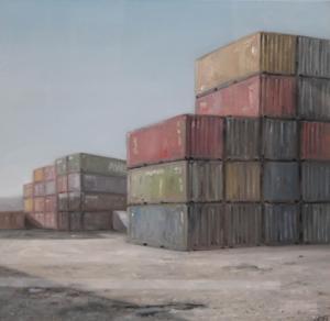 O'REILLY John 1930,THE CONTAINER YARD,De Veres Art Auctions IE 2019-05-19