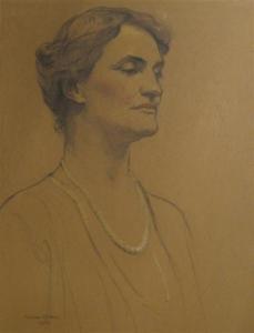 OAKELY VILOLET 1874-1961,PORTRAIT OF HANNAH CLOTHIER HULL,1932,Freeman US 2008-06-20
