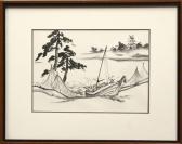 OBATA Chiura 1885-1975,Fishing in Days Gone By,Clars Auction Gallery US 2010-06-13