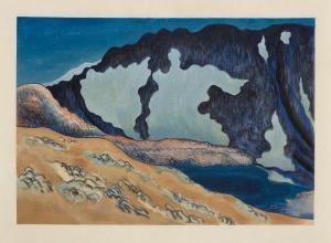 OBATA Chiura 1885-1975,Silence, Last Twilight on an Unknown Lake, Johnson,1930,Bonhams GB 2023-10-03
