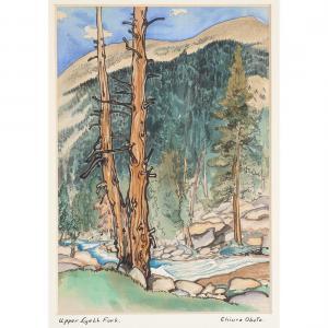 OBATA Chiura 1885-1975,Upper Lyell Fork (from the World Landscape Series,1930,Clars Auction Gallery 2023-01-13