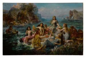 OBERHAUSER Emanuel 1854-1919,Neptune and the Water Nymphs,18th Century,Sotheby's GB 2021-10-25