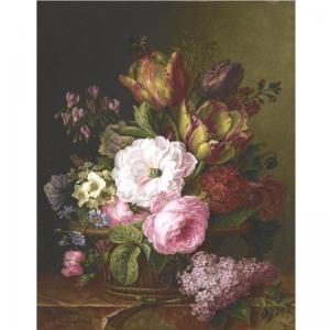 OBERLIN Amelie Pauline 1800-1800,panier de fleurs,1846,Sotheby's GB 2004-10-26