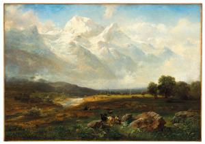 OBERMULLNER Adolf 1833-1898,A View of Mont Blanc,Palais Dorotheum AT 2022-12-12