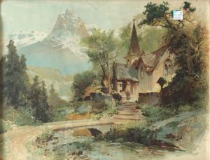 OBZONSKI W,A church in the mountains,Bellmans Fine Art Auctioneers GB 2017-07-11