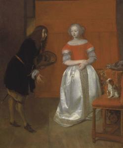 OCHTERVELT Jacob 1634-1708,The Visit,Christie's GB 2018-04-19