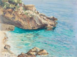 ODIERNA ANTONIO 1908-1946,Capri, spiaggia Saracena,1934,Minerva Auctions IT 2017-11-28