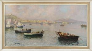 ODIERNA Guido 1913-1991,Barche di pescatori nel Golfo di Nap,Meeting Art IT 2018-06-13
