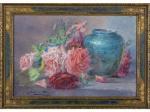 ODIN Blanche 1865-1957,Bouquet de roses et vase,Hôtel des ventes d'Avignon FR 2021-06-26