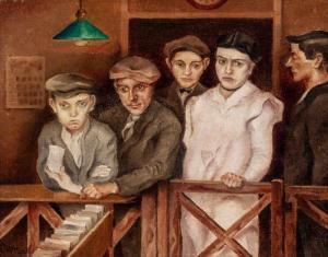 OEPTS Willem, Wim 1904-1988,Waiting in line,1926,AAG - Art & Antiques Group NL 2018-12-10