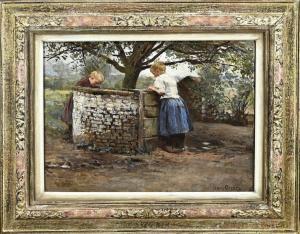 OERDER Frans David,Two farmers' children at a well in South Africa,Twents Veilinghuis 2024-01-11