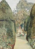 of HOWARD George Carlisle 1843-1911,The yew walk at Naworth,Bonhams GB 2009-03-10