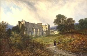 OF PLYMOUTH Walter Williams 1841-1876,abbey ruins with figures in for,Duggleby Stephenson (of York) 2020-03-13