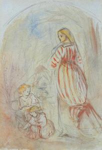 of WATERFORD Marchioness Louisa Anne 1818-1891,woman and two children,Dreweatts GB 2021-08-19