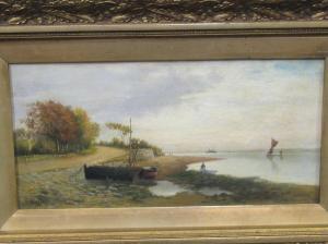 OFFER Frank Rawlings 1847-1932,An estuary scene,Cheffins GB 2022-01-13
