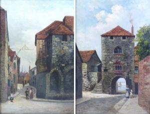 OFFER Frank Rawlings 1847-1932,Two paintings of continental str,1897,Batemans Auctioneers & Valuers 2022-09-03