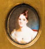 OFFICER Thomas Story 1810-1859,Miniature Portrait of a Woman in a White Gown,Skinner US 2022-05-03