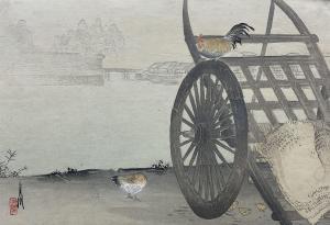 OGATA GEKKO Tai Masanosuke 1859-1920,Chicken and Fuji,Duggleby Stephenson (of York) UK 2024-04-12