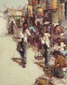 OHL Frits Lucien N 1904-1976,Indonesian street sellers,Christie's GB 2011-09-20