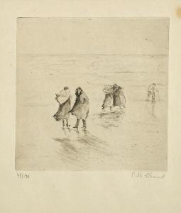 OHMERT Paul Hans 1890-1960,Spaziergänger am Strand,Von Zezschwitz DE 2011-05-19