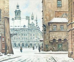 OKULICZ Stanislaw 1909,A street scene, Warsaw,Dreweatt-Neate GB 2009-12-08