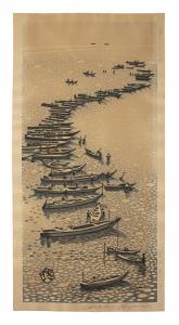 OKUYAMA Gihachiro 1907-1981,Boats,c. 1950,Adams IE 2021-11-23