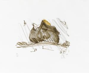 OLDENBURG Claes Thure,COLOSSAL BAKED POTATO IN LANDSCAPE (AXSOM/PLATZKER,1972,Sotheby's 2016-10-27