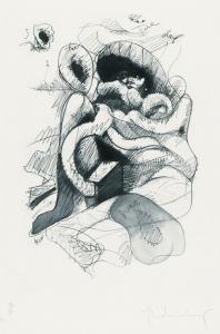 OLDENBURG Claes Thure 1929-2022,Woman Entwined in Giant Electric Cord,Swann Galleries US 2018-05-22