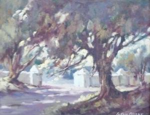 OLDERT Johan,Trees and stone gateway with dappled sunlight,The Cotswold Auction Company 2014-02-07