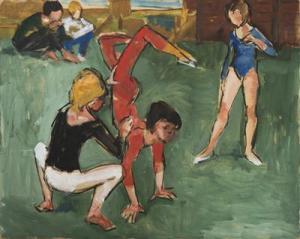 OLDRICH Oplt 1919-2001,Gymnasts,Palais Dorotheum AT 2017-09-23