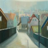 OLESEN Knud V 1931,City scenery fromHorsens,Bruun Rasmussen DK 2010-09-13